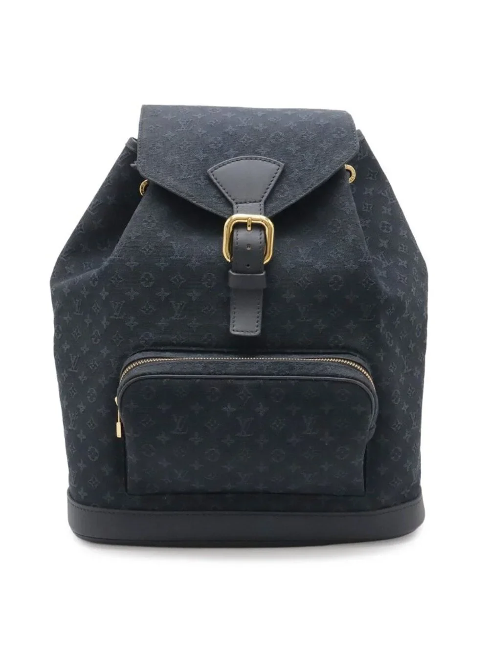 Louis Vuitton Monogram Mini Montsouris GM Backpack Shoulder Bag Blue Navy